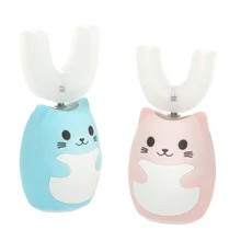 Электрическая зубная щетка Детская умная зубная щетка с чашкой силиконовая щетина 3 режима для таймера и функция памяти для детей уход за полостью рта