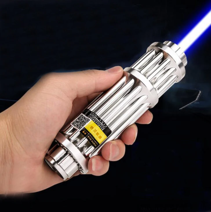 

Most Powerful Burning Lazer Torch Cannon 450nm 500000m Flashlight Blue Laser Pointer Burn Dry Wood Light Cigars Hunting