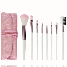 7Pcs Makeup Brushes Set Powder Brushes Cosmetics Kit High Quality Soft Synthetic Hair Beauty Make Up Brush with Bag 7pcs makeup brushes set with striped bag
