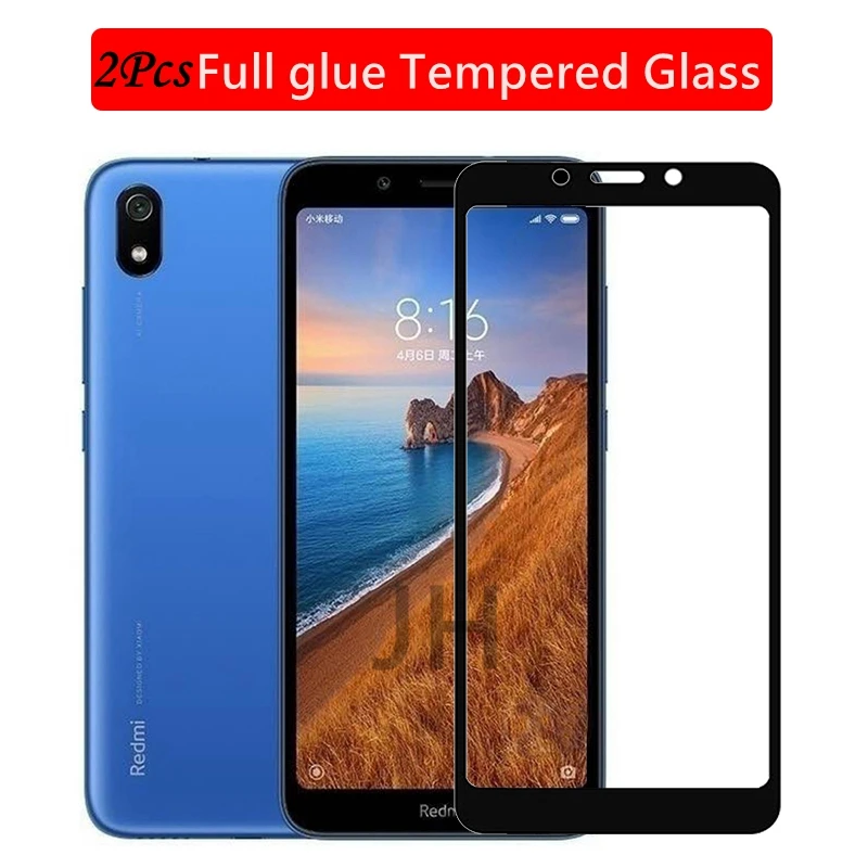 2 упаковки полное покрытие закаленное стекло для Xiaomi Redmi 7A защита экрана 9 H