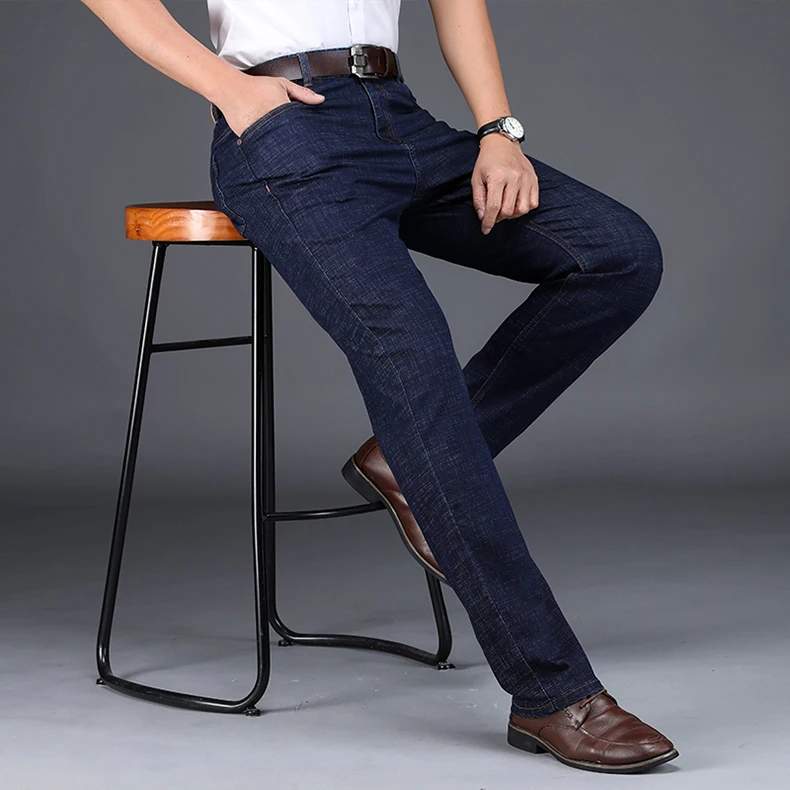 NIGRITY 2019 весна и осень горячая распродажа мужские деловые классические джинсы для отдыха базовые стили прямые брюки качество плюс размер 28-42