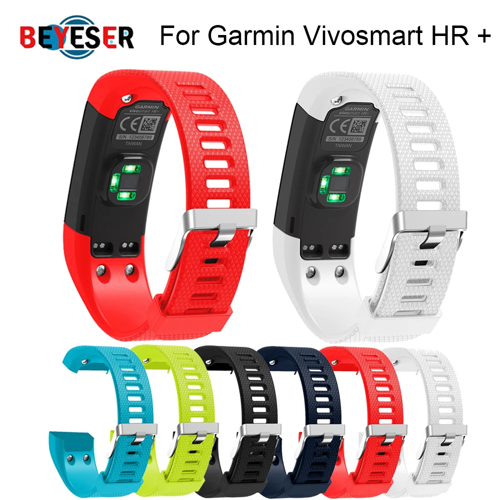 

Popular Watchbands Strap Fashion Sports Silicone Watch Band Wrist Strap Bracelet For Garmin Vivosmart HR+ Watchband Hot sale