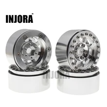 4Pcs Silver Metal 1.9 Inch Beadlock Wheel Rim for 1:10 RC Crawler Axial SCX10 90046 90047 TAMIYA CC01 RC4WD D90 Wheel Hub