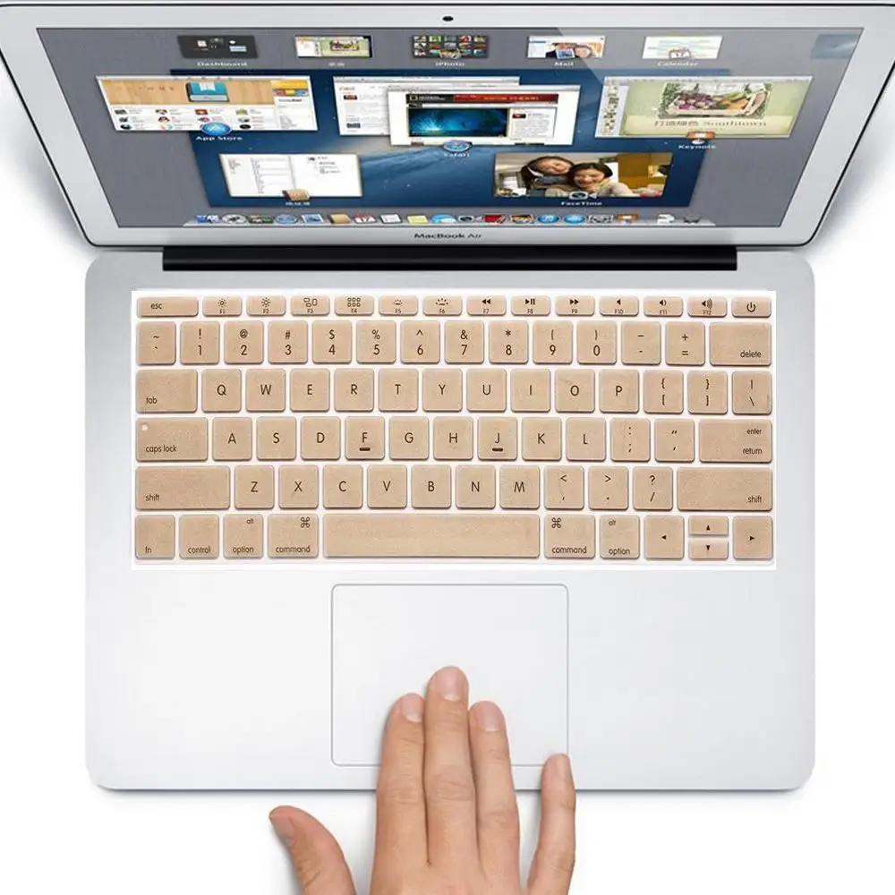 Для Mac Book Air Pro retina 11 12 13 15 11,6 13,3 15,4 силикон для Apple Macbook клавиатура Наклейки Обложка Золотой США/ЕС