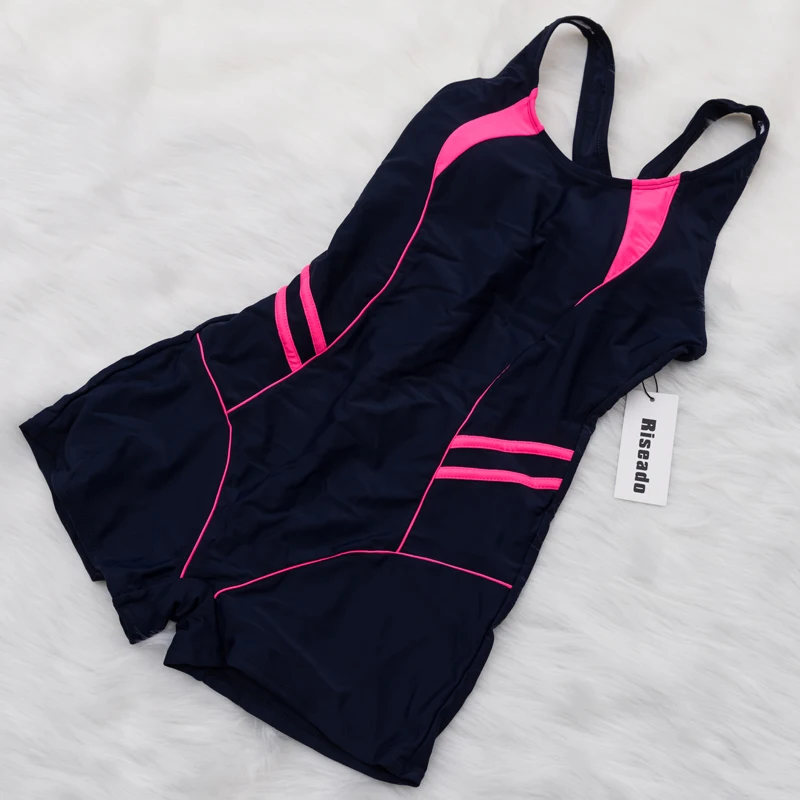Riseado новые цельные купальники 2019 лоскутные женские шорты Racer Back для