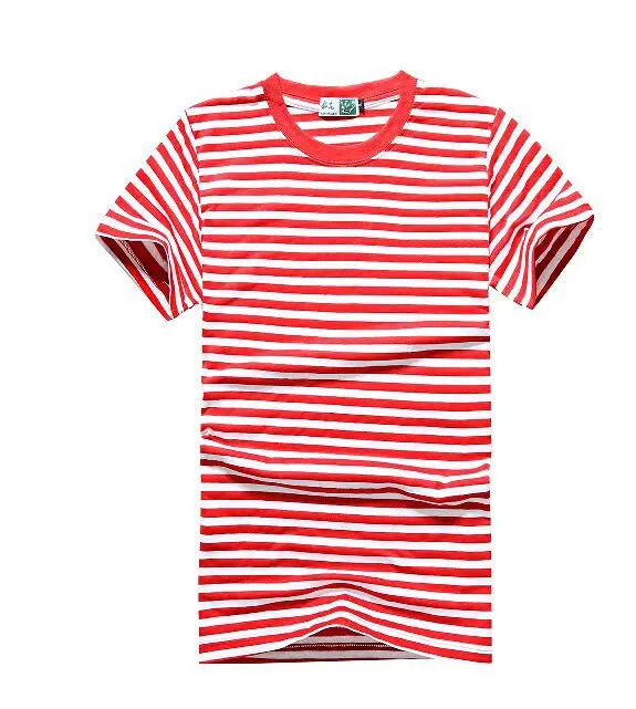 

new spring men Short sleeve stripe black blue red 3 color 6 size cool Leisure Pullover collar