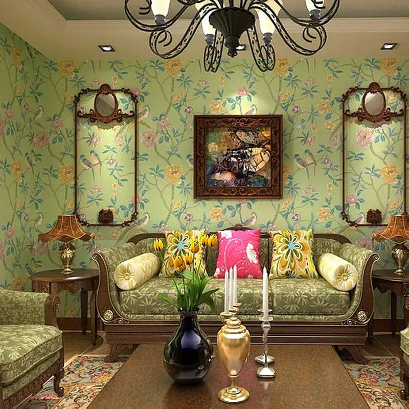 Papel De Parede 3D Paisagem Chinese Pastoral Bird Tree Flower 3D Embossed PVC Wallpaper Living Room Bedroom Backdrop Wall Papers Papel De Parede 3D Paisagem Chinese Pastoral Bird Tree Flower 3D Embossed PVC Wallpaper Living Room Bedroom Backdrop Wall Papers