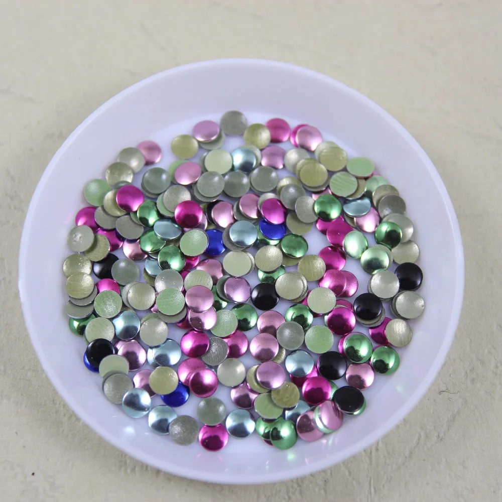 

720 pcs/lot 4mm round iron-on hotfix aluminum metalic Rhinestones with adhesive Hot drilling DIY clothes/garment accessories