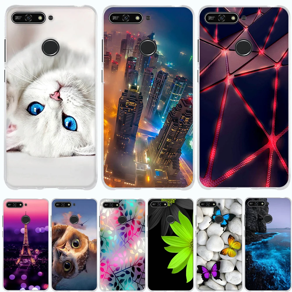 

Cover Case For Huawei Honor 7A Pro Y7 Y9 Y6 Prime 2018 6A Case Cover Silicone Funda For Huawei Y3 Y5 Y6 2017 Case Cover Soft TPU