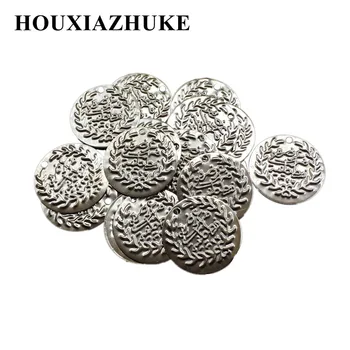 

28 mm large silver korean and olive branch design side hole coins iron sequins for handmade cappa accessories 100 pcs per lot
