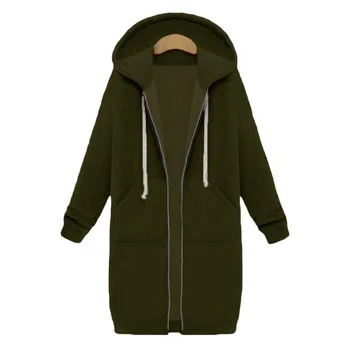 

2018 Cardigan Jacket Coat Harajuku Women Long Hoodies Zipper Hooded Sweatshirt Autumn Winter Coat Outerwear Casual Female Jacket