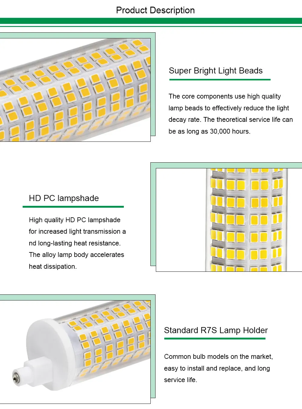 YWXLight светодиодный R7S 192 светодиодный затемнения Энергосберегающая Кукуруза свет Керамики Свет 18 Вт AC 200-240 V SMD 2835 Высокая мощность супер яркий светодиодный светильник