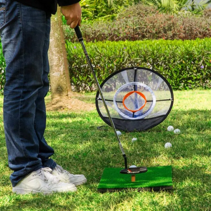 Hot! Golf Indoor Outdoor Chipping Pitching Cages Mats Practice Easy Net