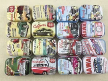 16 pcs/lot Retro Car Style Vintage Mini Tin Box Storage Boxes Jewelry Wedding Favor Candy Box Accessories Free Shipping