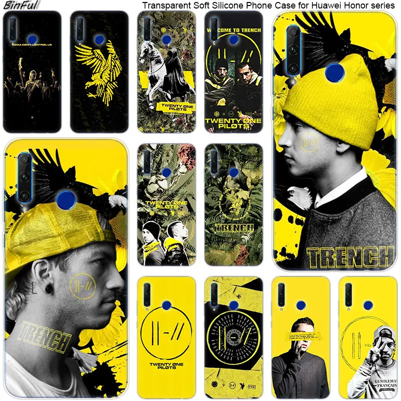 

Hot Twenty One Pilots Soft Silicone Phone Case for Huawei Honor 20 20i 10 9 8 Lite 8X 8C 8A 8S 7S 7A Pro View 20 Fashion Cover