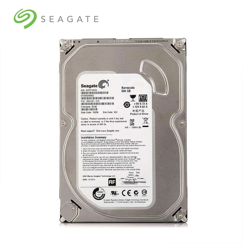 

Seagate Brand 500GB Desktop PC 3.5" 7200 RPM Internal Mechanical Hard disk SATA 6Gb/s HDD 500 GB 16 MB Buffer free shipping