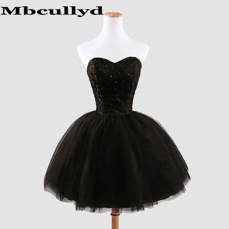 

Mbcullyd Black Homecoming Dresses For Girls 2019 Short Ball Gown Tulle Dress Party Gowns Cheap Under 100 vestido de formatura