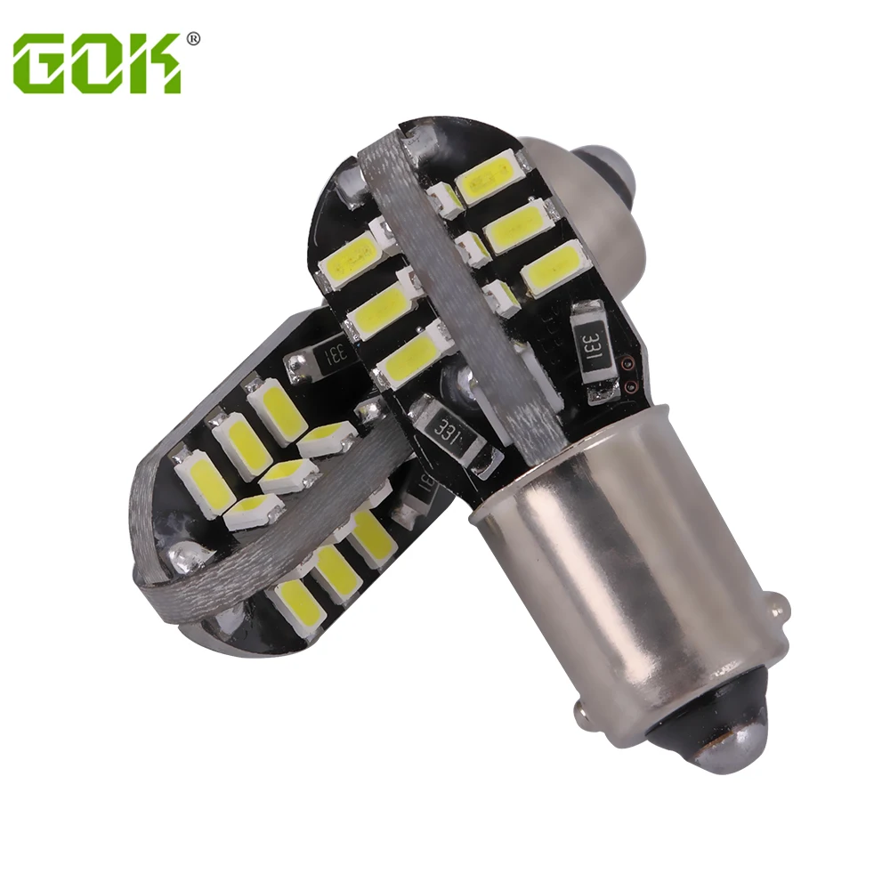 

50pcs/lot Free shipping Car Auto LED BA9S canbus 24SMD T4W led W5W Canbus 24led 3014 smd bax9s LED canbus No error car led light
