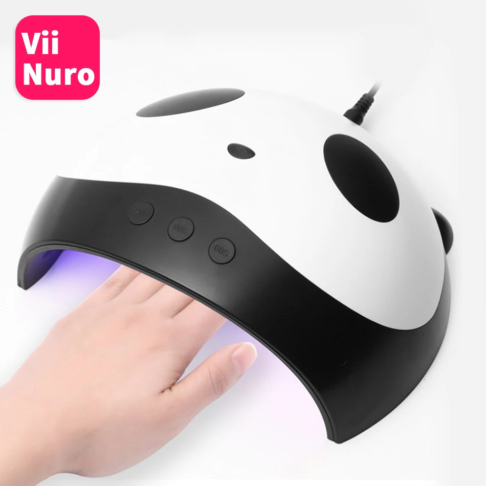 

ViiNuro Panda 36W UV Nail Lamp For Drying Gel Polish With 60S/90S/120S Timer Nail Dryer For Gel Varnish Led Lamp For Nails