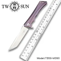 TWOSUN m390 лезвие складываемый карманный нож Ножи Кемпинг Ножи охота на открытом воздухе, инструменты для выживания в диких условиях, для