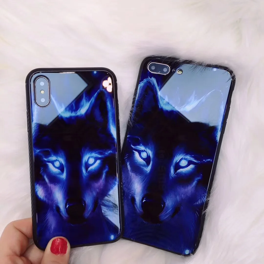 New Lion Wolf Phone Case For iPhone 6 6S 7 8 Plus X Luxury