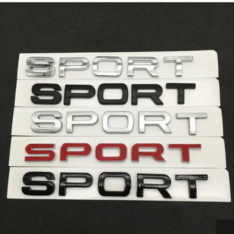 

1Pcs 3D ABS SPORT Car Side Fender Rear Trunk Emblem Badge Sticker Decals for Land Rover Range Rover Car Styling Accessories
