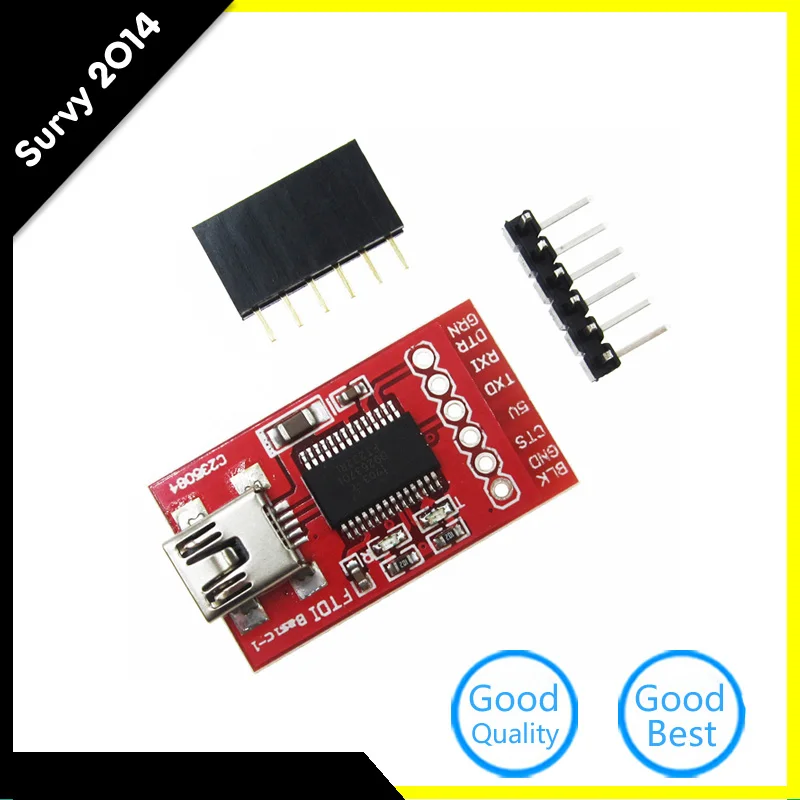 

FT232RL FT232 FTDI USB to TTL 3.3V 5.5V Serial Adapter Module Download Cable for Arduino Mini Port