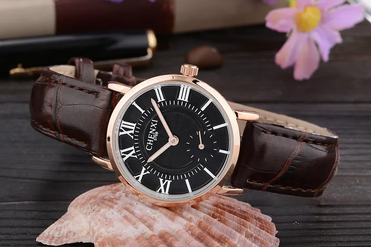 Новое поступление CHENXI часы 2018 Роскошные брендовые модные кожаные римские красивые кварцевые часы удивительный бренд удовлетворить часы