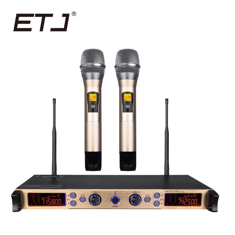 

Free shipping! New High Quality Professional Dual Wireless Microphone System stage performances a two wireless microphone