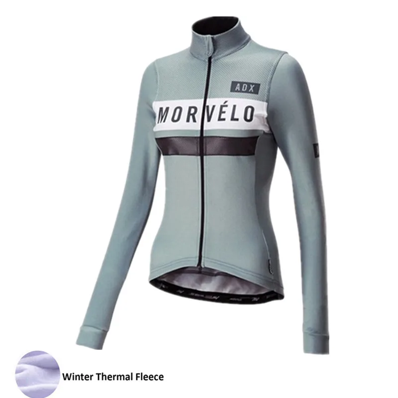 Morvelo Зимняя Теплая Флисовая футболка с длинным рукавом для велоспорта, одежда для велоспорта, mujer maillot Ropa Ciclismo hombre