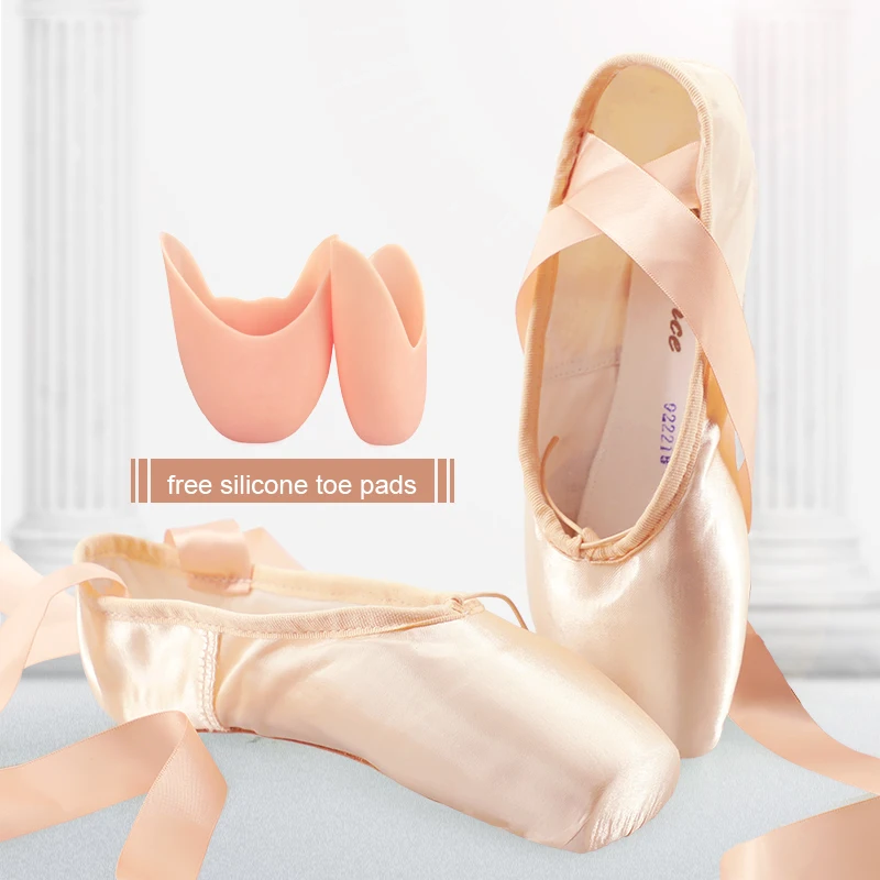 Goedkoop Verkoop Satijn Ballet Pointe Schoenen Professionele Meisjes Dames Ballerina Dans Schoenen Met Linten