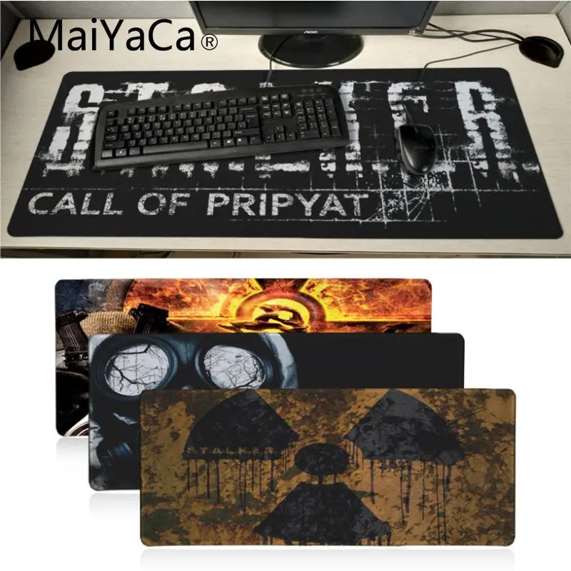 

MaiYaCa New Arrivals stalker logo gas mask1 Laptop Gaming Mice Mousepad Non-Slip Large Gaming Locking Edge Mouse Pad