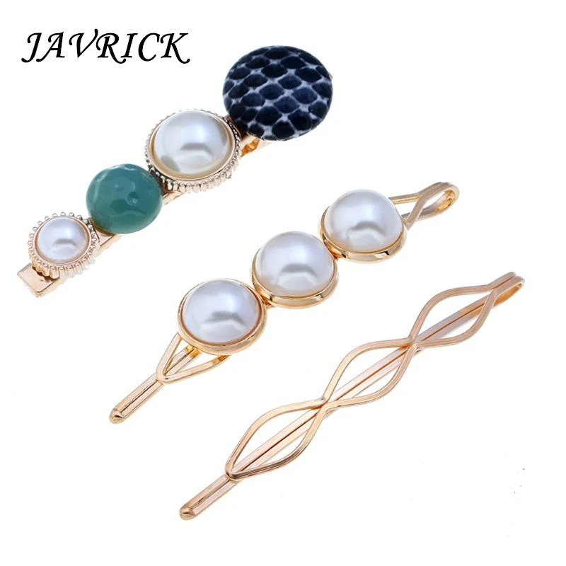 

JAVRICK 3 Pcs/set New Hair Accessories Set Fashion Girls Bangs Clip Multicolor Snakeskin Patter Rhombus Hairpin