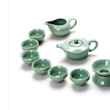 Чайный сервиз в китайском стиле кунг-фу, керамический чайник, чайный сервиз, фарфоровая супница, чайная чаша 013