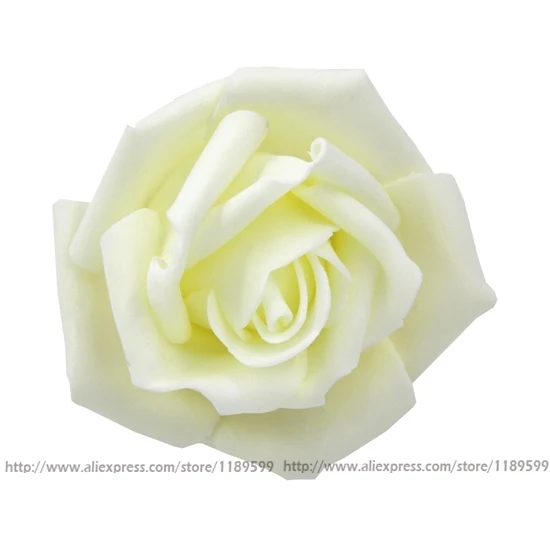20 шт, диаметр 7 см, искусственные поролоновые розы для дома и свадьбы, украшения, цветочные головки, целующиеся шары для свадьбы, разные цвета - Цвет: milk white