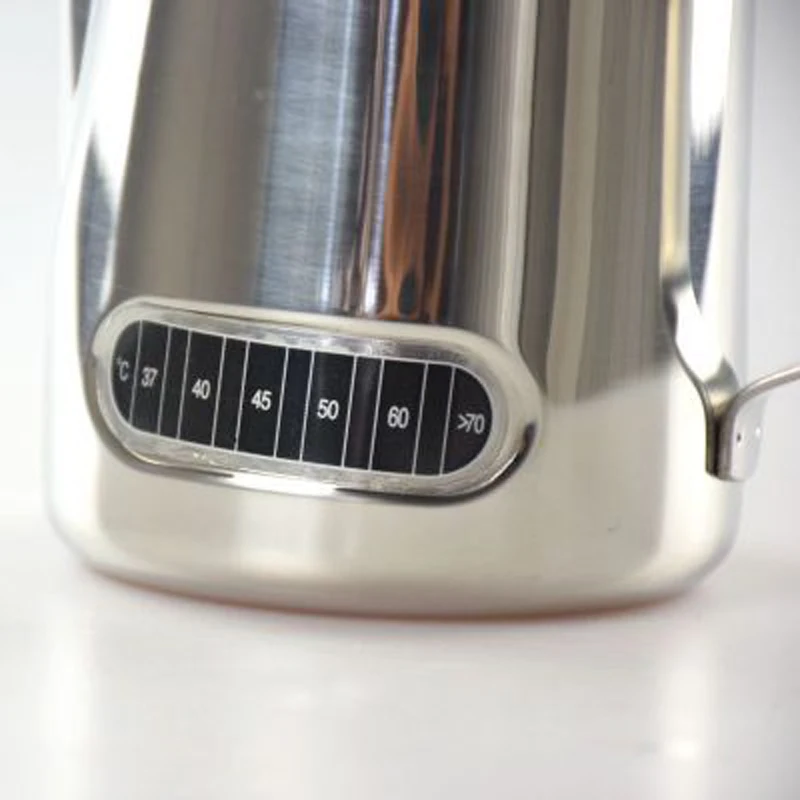 1pc Expresso Stainless Steel Coffee Pitcher Thermometer Milk Frothing Tea Latte Jug