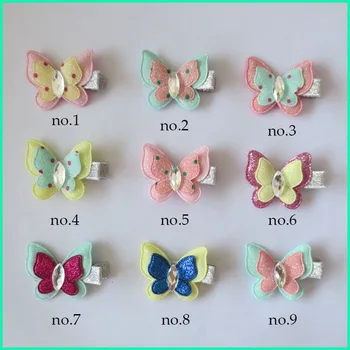 

50 Embroidery Ultrasonic Embossing Pearl Butterfly Clip Accessories Wholesale