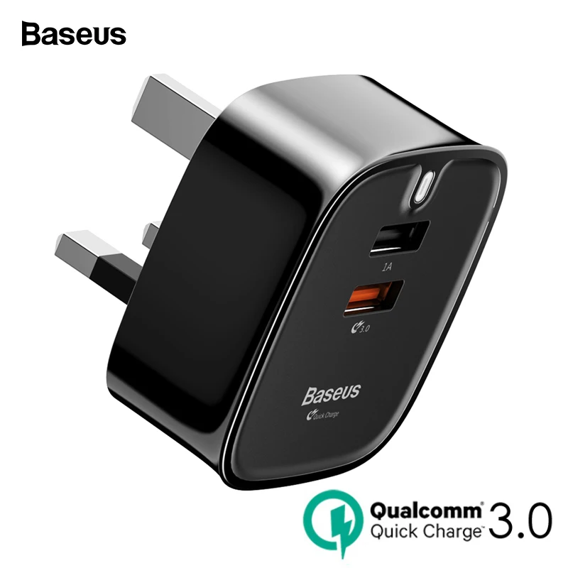 

Baseus USB Charger Quick Charge 3.0 Turbo Wall Charger UK Plug QC3.0 QC Fast Charging Charger For Samsung Tablet Mobile Phone