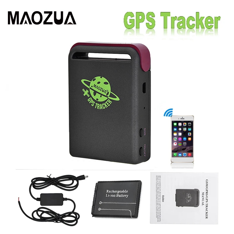 Мини трекер TK102B с GPS GSM GPRS в режиме реального времени зарядным устройством|gps tracker