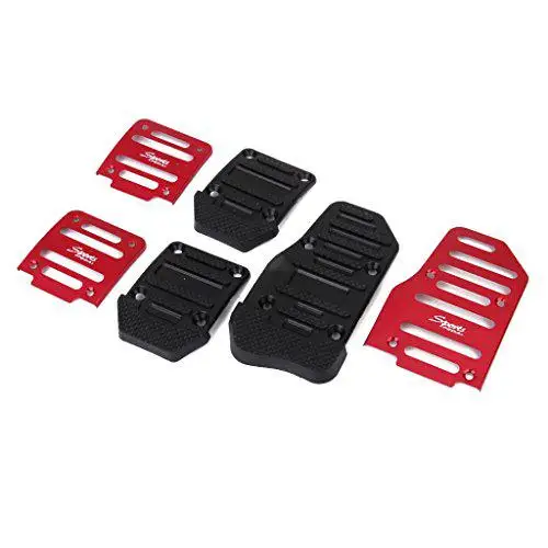 

Dragonpad 3pcs Non-Slip Racing Manual Car Truck Pedals Pad Cover Set Red