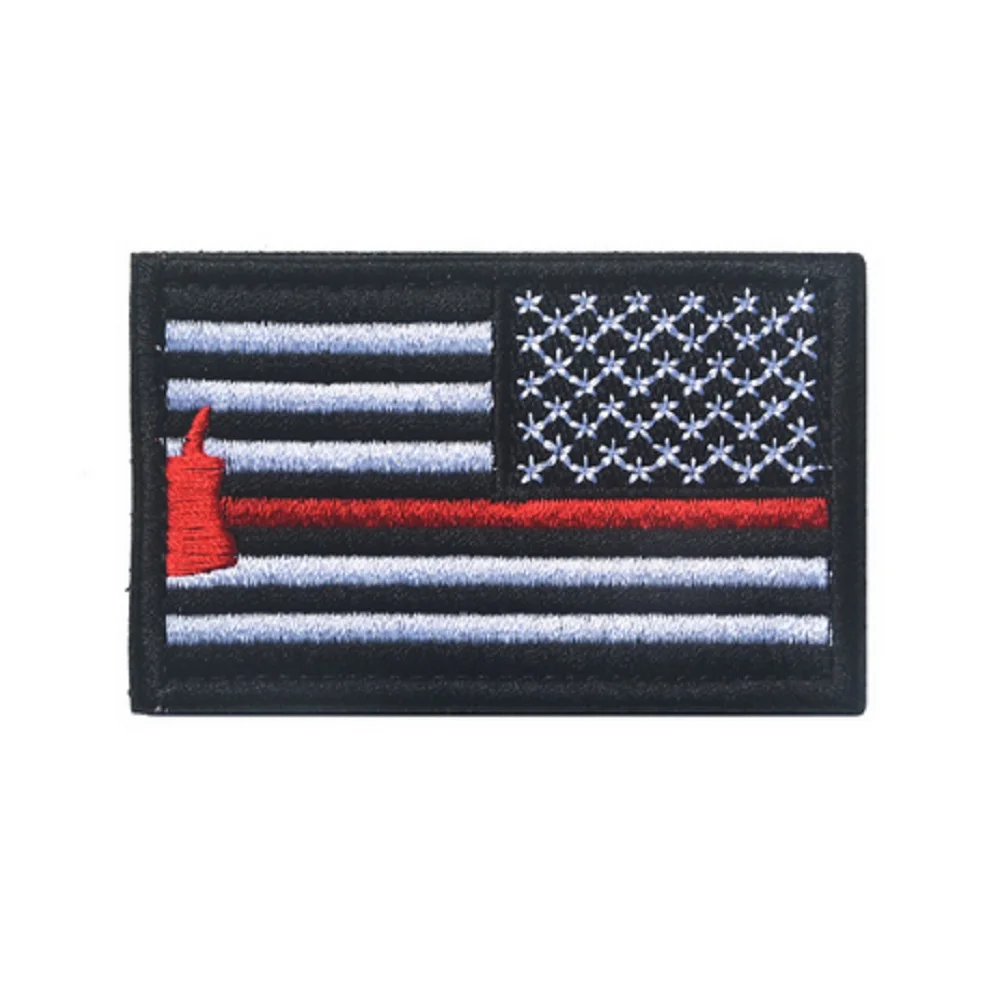 3D высокого качества Вышивка Патчи контуры и крючок Шевроны американского флага нашивка на одежду Флаг США нашивки повязки значки - Цвет: 24