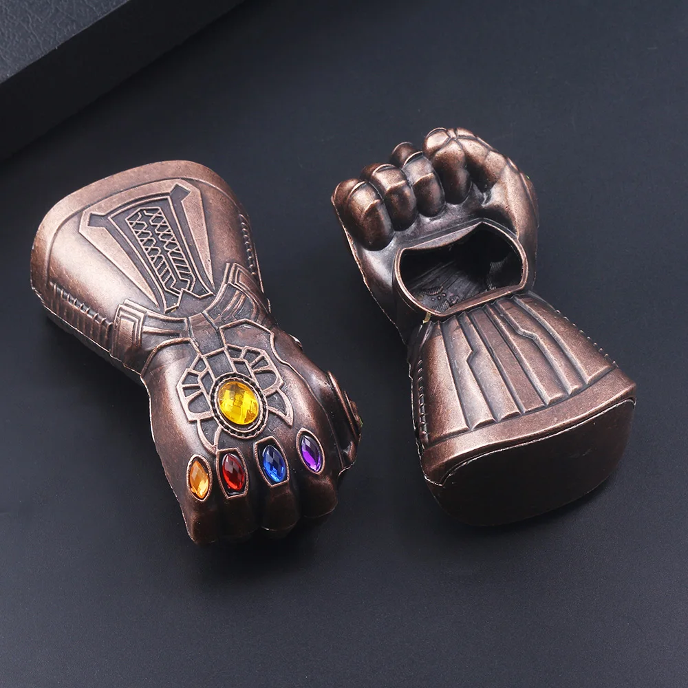 

M2 Marvel Avengers Endgame Thanos Infinity Gauntlet Keychain Bottle Opener tools Key Chain Men Car Women Bag Accessories