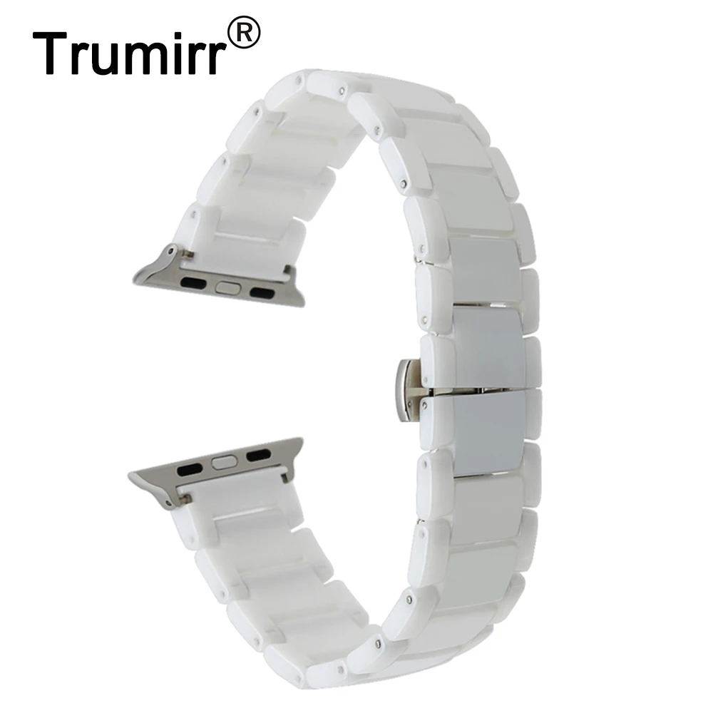 Full Ceramic Watchband + Spring Bar Adapters for 38mm 42mm iWatch Apple Watch Sport Edition Wrist Band Link Strap Bracelet Black Full Ceramic Watchband + Spring Bar Adapters for 38mm 42mm iWatch Apple Watch Sport Edition Wrist Band Link Strap Bracelet Black