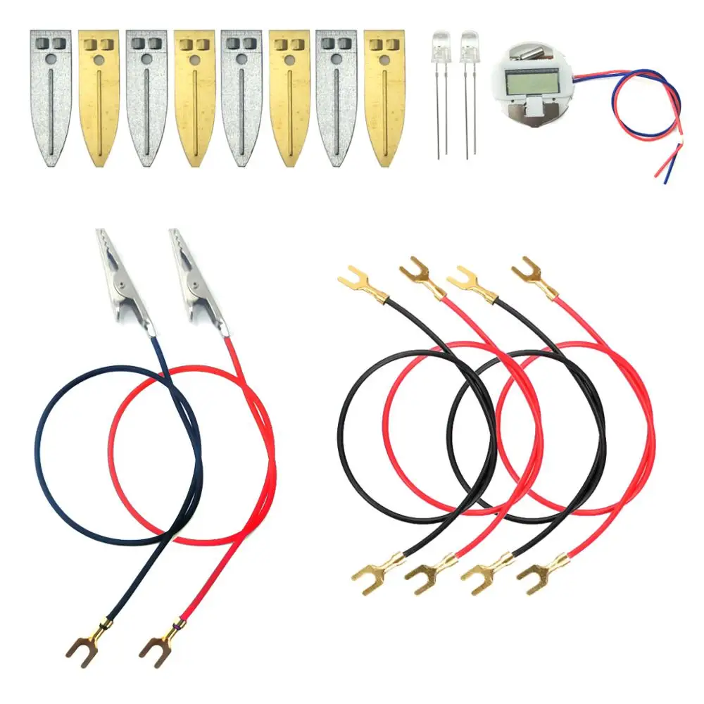 

Fruit Battery Science Experiment Kit with Electronic Clock and RGB LED for DIY Home Teaching Toy , School Science Project