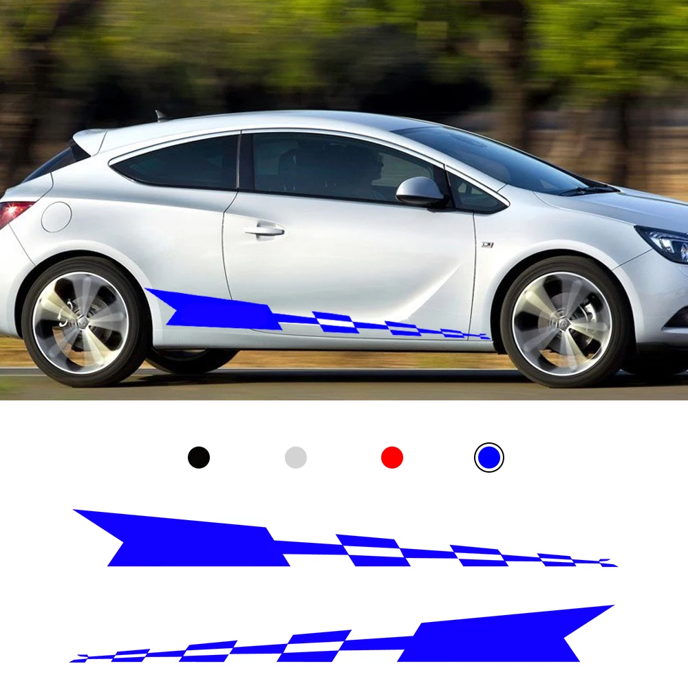 Наклейка на боковую юбку автомобиля для Vauxhall Adam Astra Viva Corsa 2 шт. L + R|Наклейки