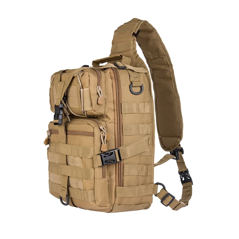 comprar Mochila militar Molle Tático Compacto Versátil Saco de Mão Bolsa de Viagem Esporte bolsa de Ombro Sela para a Caça Caminhadas Ciclismo Tan