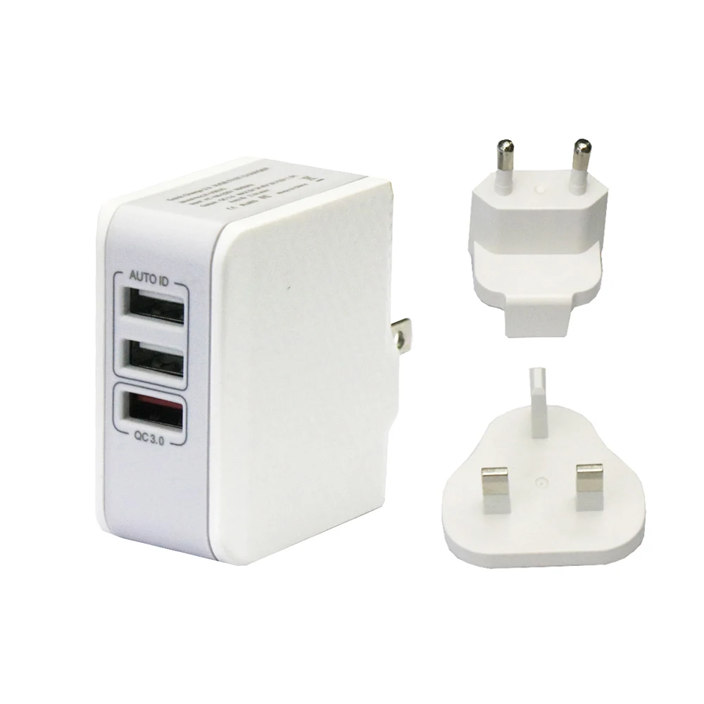 QC3.0 3USB AC100-240V 6A Smart Charger USA/Europe/UK | Электроника