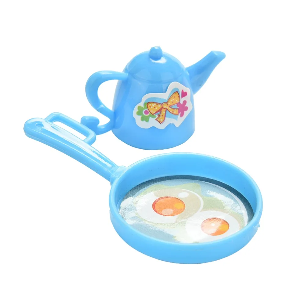 

7PCS Plastic Kitchenware Set For Dolls Doll's Play House Toys Dolls Accessories