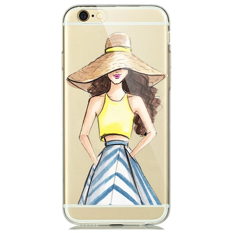 Fashion illustration Shopping Modern Girls Ladys Dress Case for coque iphone 8 7 6S 5 5SE Silicone Cases Cartoon Cover Capinhas Fashion illustration Shopping Modern Girls Ladys Dress Case for coque iphone 8 7 6S 5 5SE Silicone Cases Cartoon Cover Capinhas