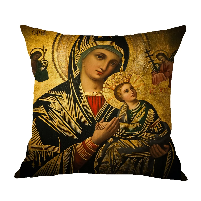 Наволочка для подушки с изображением христианского иконы Христос пантократор католический наволочка для дивана декоративный льняной чехол для подушки